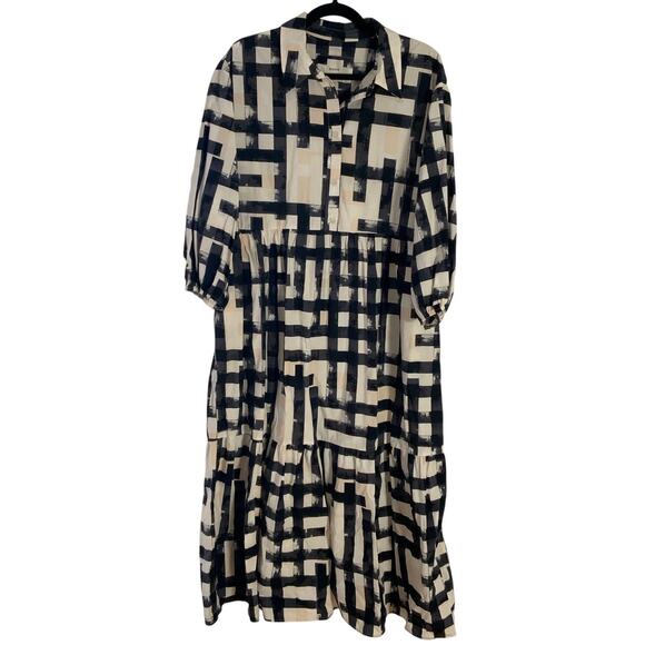 Anthropologie Maeve The Bettina Tiered Shirt dress size large - Picture 2 of 8